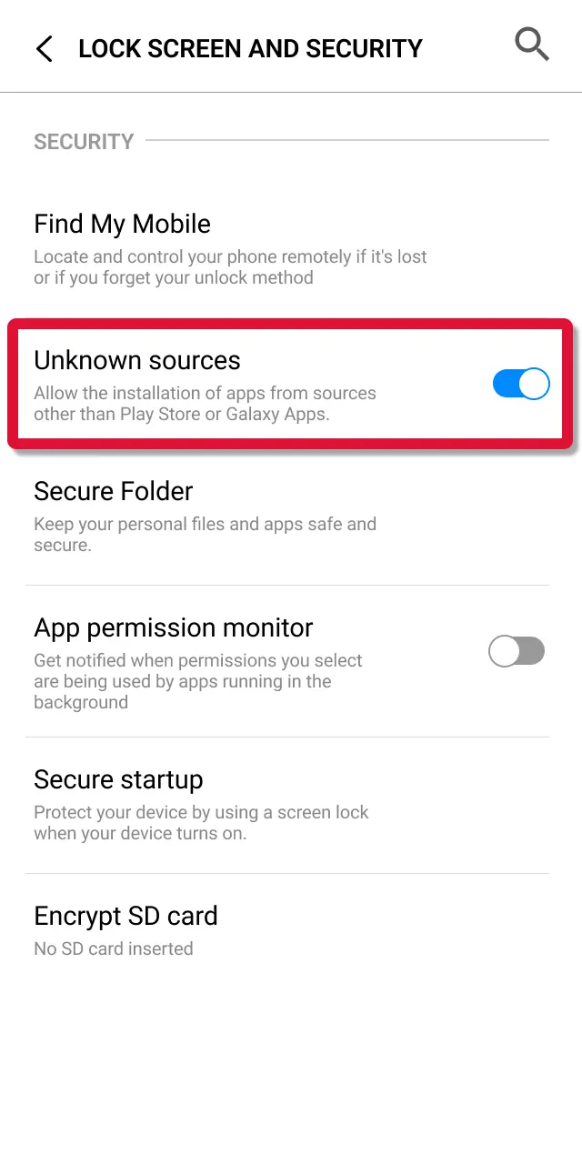 Enable Install unknown apps in Android settings to allow the VeryWell UK APK installation.