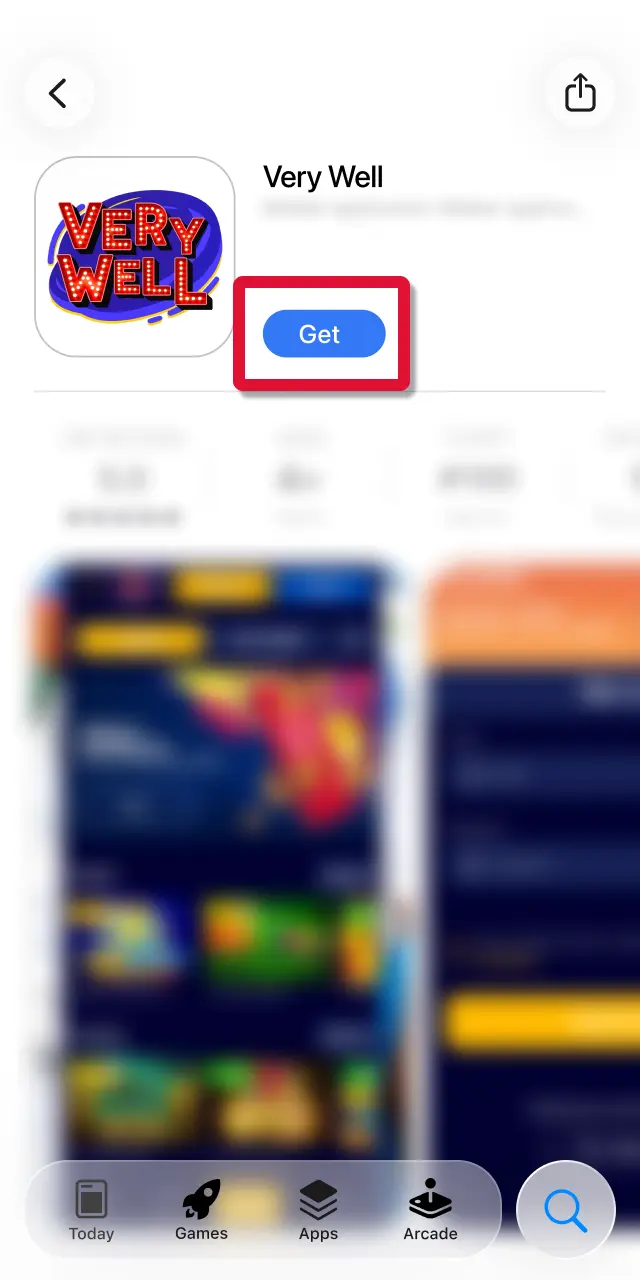 Confirm the VeryWell UK download using Face ID, Touch ID, or your Apple ID password.