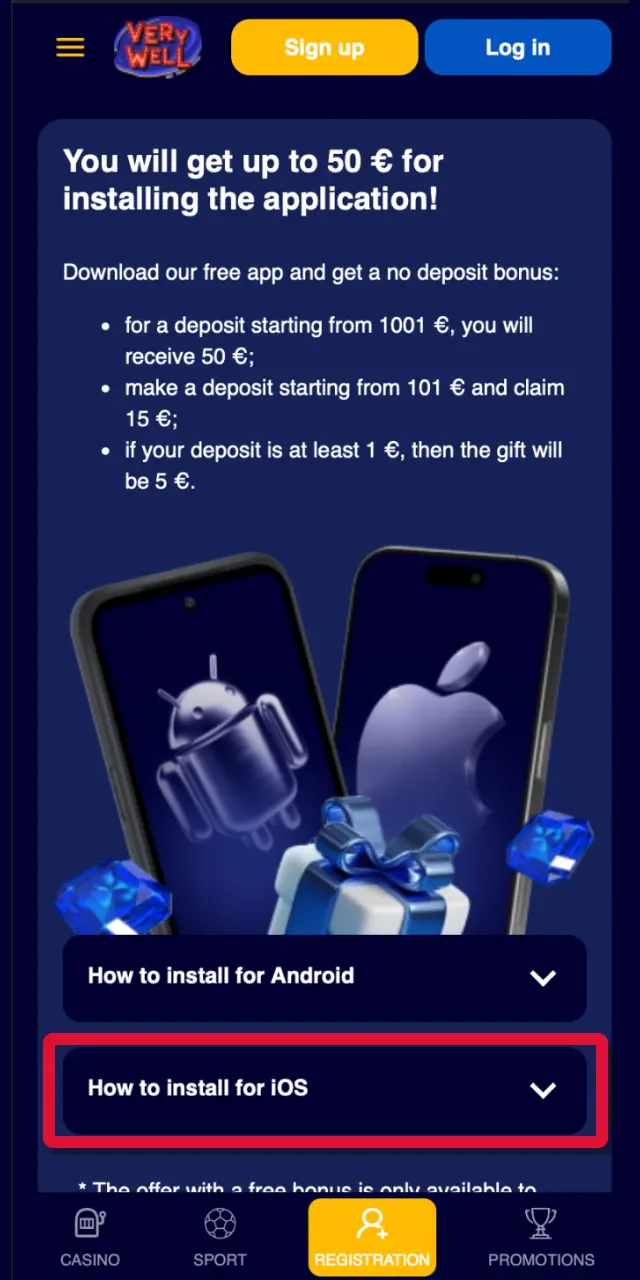 Tap the Download button on this page to be redirected to the VeryWell UK App Store listing.