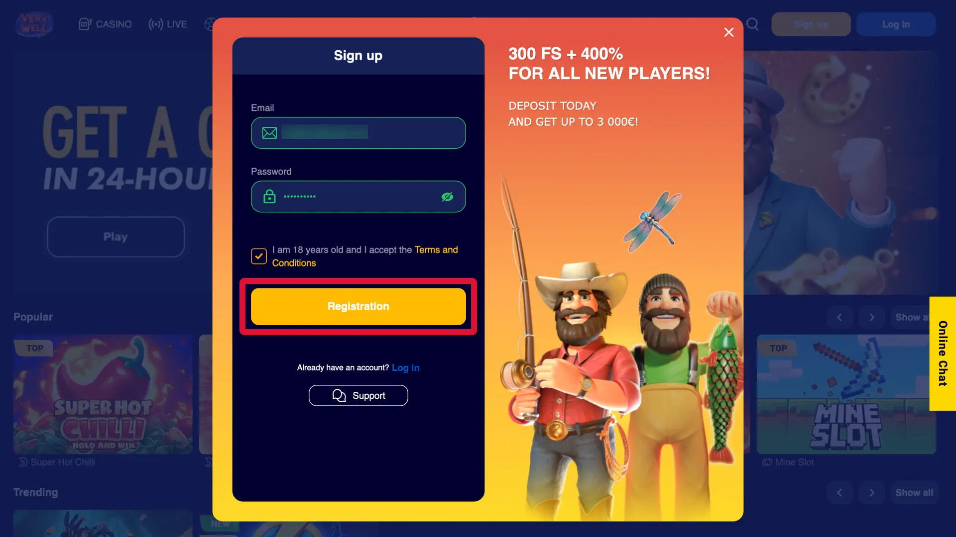 Choose a unique username and strong password for your VeryWell UK account.