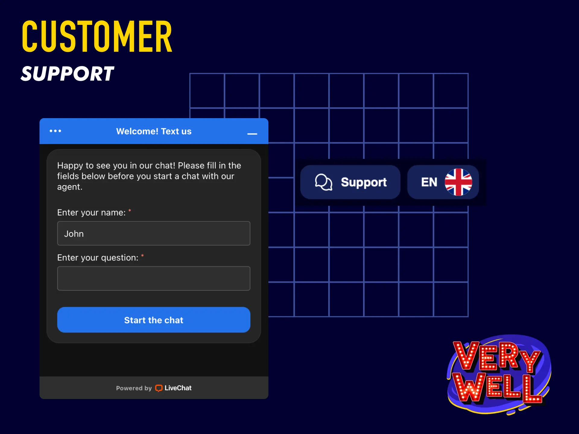 Contact VeryWell UK customer support via live chat or email for withdrawal questions.